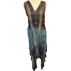 Greater Good Women's S/M Chic Asymmetrical Sequin V-Neck Dress Bohemian‎ Hippie